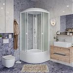 Душевая кабина Niagara Promo P90/40MT, 900х900х2150 мм, высокий поддон, 4 места, белая