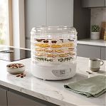 Сушилка для овощей и фруктов Gorenje FDK24DW, 5 поддонов, 380 Вт, белый
