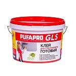 Клей обойный Pufapro GLS готовый, для стеклохолста, для всех видов флизелиновых, тяжелых, горячего тиснения обоев, 10 кг