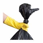 Мешки для мусора York Строительные Сверх прочные 902230, 28 мкм, 240 л, 85х125 мм, черные, в рулоне 10 штук