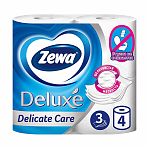 Бумага туалетная Zewa Delux, 3 слоя, 4 рулона