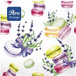 Салфетки бумажные Grandpro Pero Prestige Deluxe Макаронсы 3-х слойные 33х33 см 20 шт/уп