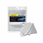 Набор салфеток ClimArt для стекол и зеркал, микрофибра, серый, 40х40 см, в упаковке 2 штуки