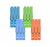 Прищепки для белья Мультидом LF75-70 пластик, различные цвета, 12 шт