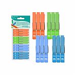 Прищепки для белья Мультидом LF75-70 пластик, различные цвета, 12 шт