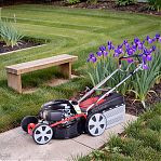 Газонокосилка бензиновая GEOS Classic 46 SP-K Plus 213142 самоходная, травосборник 65 л, 2400 Вт