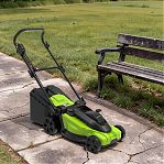 Газонокосилка электрическая Greenworks LM2000 травосборник 50 л, 2000 Вт