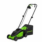 Газонокосилка электрическая Greenworks GD1200LM32, травосборник 30 л, 1200 Вт