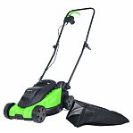 Газонокосилка электрическая Greenworks GD1200LM32, травосборник 30 л, 1200 Вт