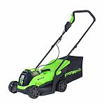 Газонокосилка аккумуляторная Greenworks GD24LM33K4 24В, травосборник 30 л, АКБ 4 A•ч, зарядное устройство