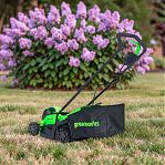 Газонокосилка аккумуляторная Greenworks GD24LM33K4 24В, травосборник 30 л, АКБ 4 A•ч, зарядное устройство