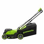 Газонокосилка аккумуляторная Greenworks GD24X2LM41K2x, 24В, травосборник 60 л, 2 АКБ 4 A•ч, зарядное устройство