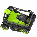 Газонокосилка аккумуляторная Greenworks GD24X2LM41K2x, 24В, травосборник 60 л, 2 АКБ 4 A•ч, зарядное устройство