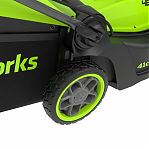 Газонокосилка аккумуляторная Greenworks GD24X2LM41K2x, 24В, травосборник 60 л, 2 АКБ 4 A•ч, зарядное устройство