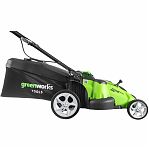 Газонокосилка аккумуляторная Greenworks GD40LM49DBK4, 40В травосборник 60 л, АКБ 4 A•ч, зарядное устройство