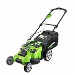 Газонокосилка аккумуляторная Greenworks GD40LM49DBK4, 40В травосборник 60 л, АКБ 4 A•ч, зарядное устройство