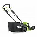 Газонокосилка аккумуляторная Greenworks GD60LM46SPK4, 60В, самоходная, травосборник 52 л, АКБ 4 A•ч, зарядное устройство