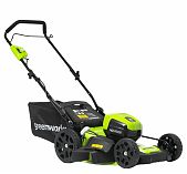 Газонокосилка аккумуляторная Greenworks GD40LM46HP  2514407UB 40В травосборник 50 л, АКБ 4 A•ч, зарядное устройство