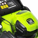 Газонокосилка аккумуляторная Greenworks GD40LM46HP  2514407UB 40В травосборник 50 л, АКБ 4 A•ч, зарядное устройство