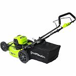 Газонокосилка аккумуляторная Greenworks GD40LM46HP  2514407UB 40В травосборник 50 л, АКБ 4 A•ч, зарядное устройство