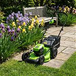Газонокосилка аккумуляторная Greenworks GD40LM46HP  2514407UB 40В травосборник 50 л, АКБ 4 A•ч, зарядное устройство