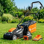 Газонокосилка аккумуляторная YARD FOX EL 3435 B SET, 40В, травосборник 35 л, АКБ 4 A•ч, зарядное устройство