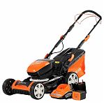 Газонокосилка аккумуляторная YARD FOX EL 4655 B SET, 60В, самоходная, травосборник 55 л, АКБ 4 A•ч, зарядное устройство