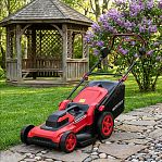 Газонокосилка электрическая Wortex LM 4221 самоходная, травосборник  55 л, 2000 Вт 