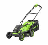 Газонокосилка аккумуляторная Greenworks 2520807UB, 40В травосборник 40 л, АКБ 4 A•ч, зарядное устройство