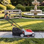 Газонокосилка электрическая КР-1500 ЭТ Ресанта 70/4/13, травосборник 35 л, 1500 Вт