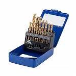 Набор сверл по металлу Mos 35744М, HSS, металлический бокс, в упаковке 19 штук
