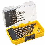 Набор сверл по металлу DeWalt BLACK&GOLD DT70728POS-QZ, спиральные, трехгранный хвостовик, в упаковке 19 штук