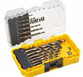 Набор сверл по металлу DeWalt BLACK&GOLD DT70728POS-QZ, спиральные, трехгранный хвостовик, в упаковке 19 штук