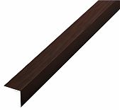 Уголок алюминиевый MasterDeck30х30х2 мм, гладкий, для торцов настила на террасе, венге, длина 3 м