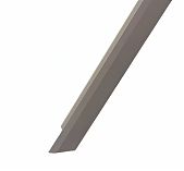 Уголок алюминиевый MasterDeck 30х30х2 мм, гладкий, для торцов настила на террасе, серый, длина 3 м
