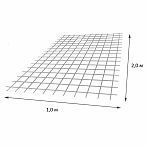 Сетка сварная 2000х1000 мм, ячейка 50х50 мм, d 2.5-3 мм, кладочная