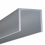 Швеллер алюминиевый 20х15х15х2 мм, П-образный профиль, длина 3 м, высота 15 мм