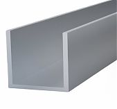 Швеллер алюминиевый 20х15х15х2 мм, П-образный профиль, длина 3 м, высота 15 мм