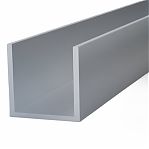 Швеллер алюминиевый 25х25х25х2 мм, П-образный профиль, длина 3 м, высота 25 мм