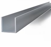 Швеллер алюминиевый 25х25х25х2 мм, П-образный профиль, длина 3 м, высота 25 мм