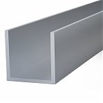 Швеллер алюминиевый 40х40х40х2 мм, П-образный профиль, длина 3 м, высота 40 мм