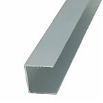 Швеллер алюминиевый 40х40х40х2 мм, П-образный профиль, длина 3 м, высота 40 мм