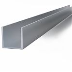 Швеллер алюминиевый 40х40х40х2 мм, П-образный профиль, длина 3 м, высота 40 мм