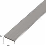 Полоса алюминиевая 40х3 мм, шлифованная, для строительства, длина 3 м