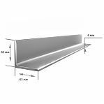 Уголок стальной 63х63х6 мм, равнополочный, горячекатаный, для монтажа каркасов, от 1 м