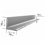 Уголок стальной 70х70х6 мм, равнополочный, горячекатаный, для монтажа каркасов, от 1 м