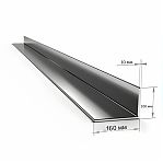 Уголок стальной 160х100х10 мм, горячекатаный, для монтажа каркасов, от 1 м