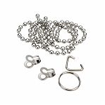 Пробка Masterprof для ванн и раковин, диаметр сливного отверстия 43 мм, с цепочкой 450 мм, белая