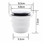 Сифон гофрированный с донным клапаном Click-Clack СНП-03 для душевой кабины с сеткой, с гидрозатвором