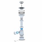 Сифон Ани Пласт Грот 31/2" х 40 (А0150) с переливом, для кухонной мойки